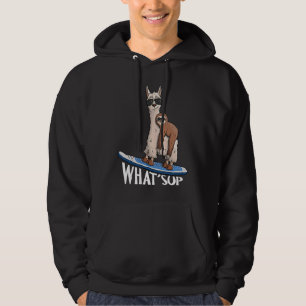 WHAT SUP Hipster Sloth and Llama Stand.Up Paddling Hoodie