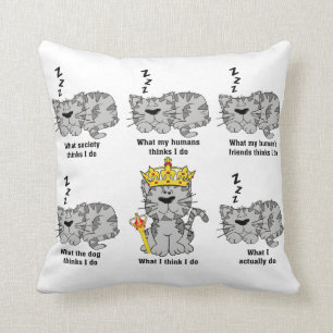 What The Cat Does Throw Pillow