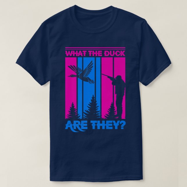 What The Duck Are They Twins Gender Reveal  T-Shirt (Design Front)