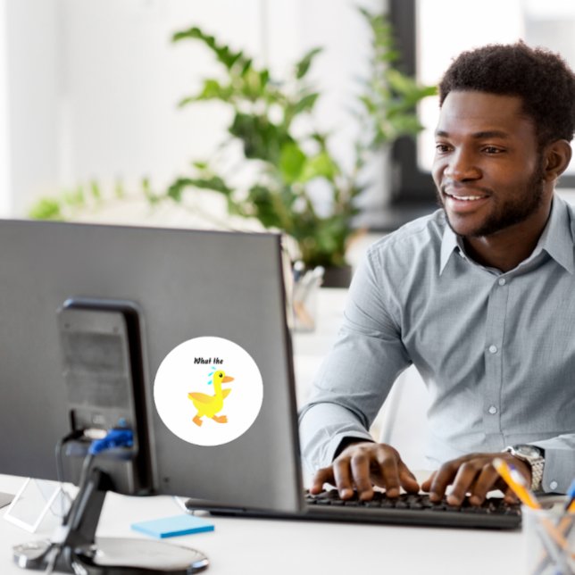 What the Duck? Classic Round Sticker (Creator Uploaded)