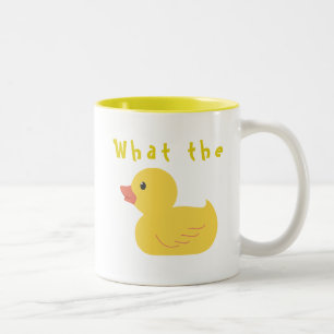 What the Duck? Funny Two-Tone Coffee Mug