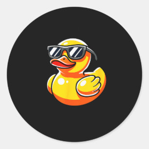 What The Duck Owner I Love Ducks Lover Funny Rubbe Classic Round Sticker