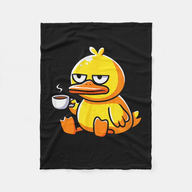 What The Duck Owner I Love Ducks Lover Funny Rubbe Fleece Blanket (Front)