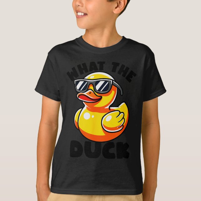 What The Duck Owner I Love Ducks Lover Funny Rubbe T-Shirt (Front)