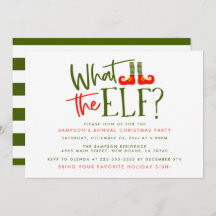 What The Elf Christmas Party Invitations