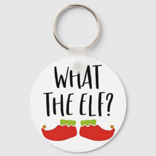 What the Elf Funny Christmas Elf Santa Claus Keychain