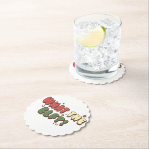 What The ELF Retro Christmas Paper Coaster