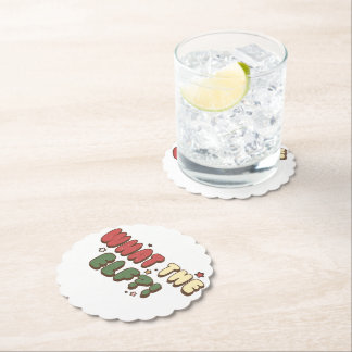 What The ELF Retro Christmas Paper Coaster