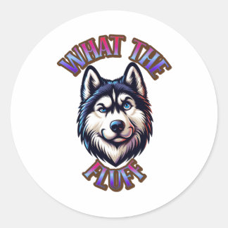 What The Fluff Paw Print Magnet Classic Round Sticker