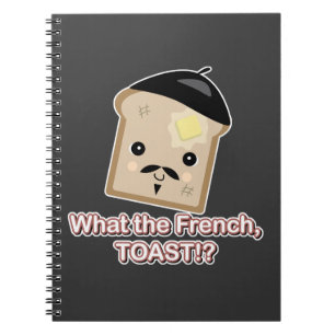 what the french toast cute kawaii toast cartoon notebook