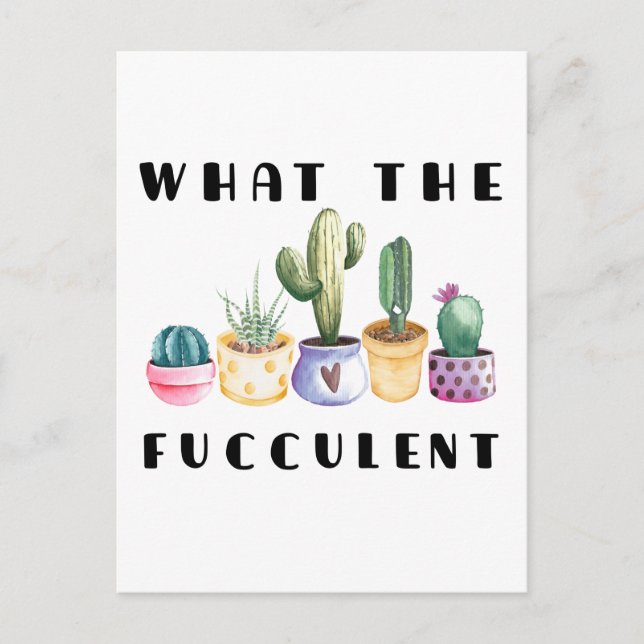 What The Fucculent Postcard (Front)