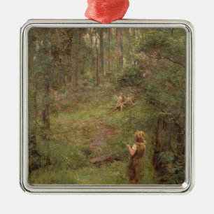 What the Little Girl Saw in the Bush, 1904 Metal Ornament