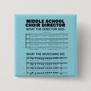 What the Middle School Choir Sees 2 Inch Square Button
