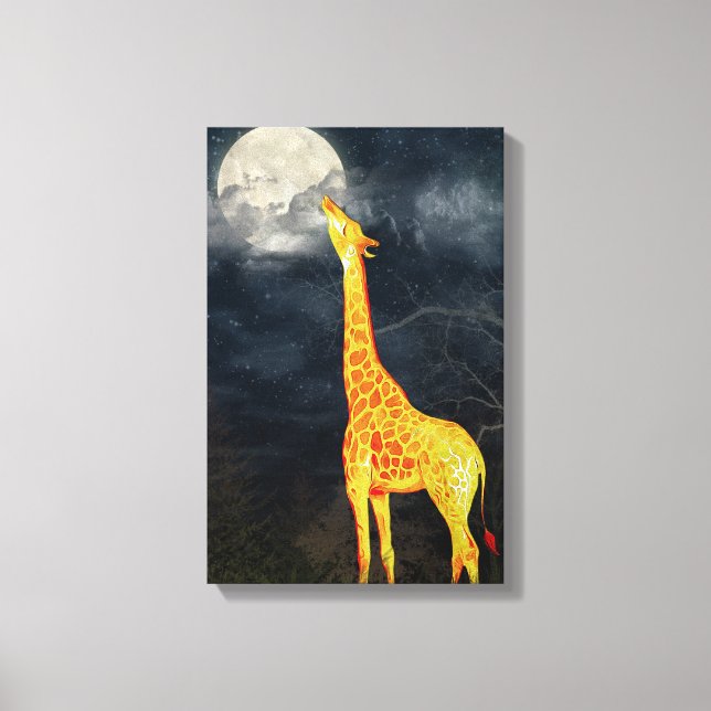 What the moon tastes like? Giraffe & Moon | Canvas (Front)