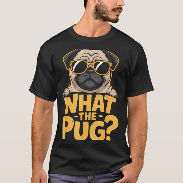 What The Pug For Kids Boys Funny Dog Lover Pun  T-Shirt (Front)