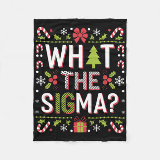 What The Sigma Funny Santa Clause Gen Alpha X-mas  Fleece Blanket