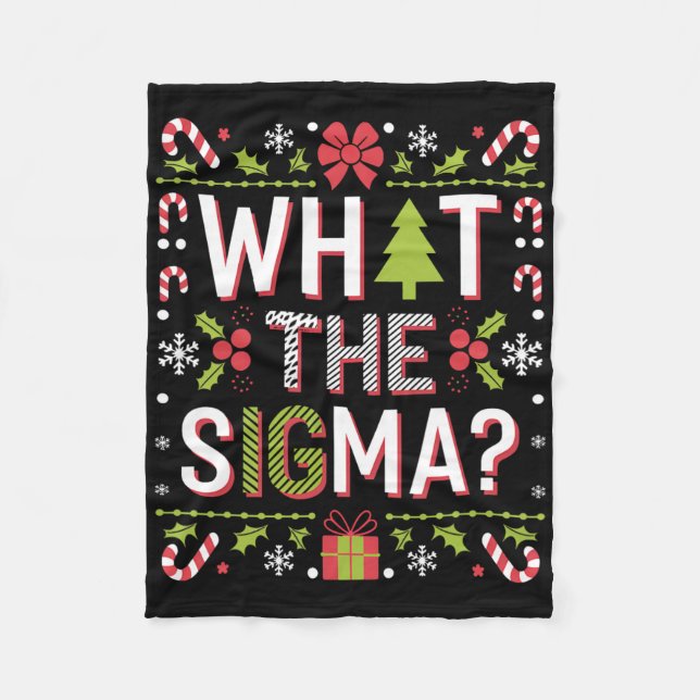 What The Sigma Funny Santa Clause Gen Alpha X-mas  Fleece Blanket (Front)