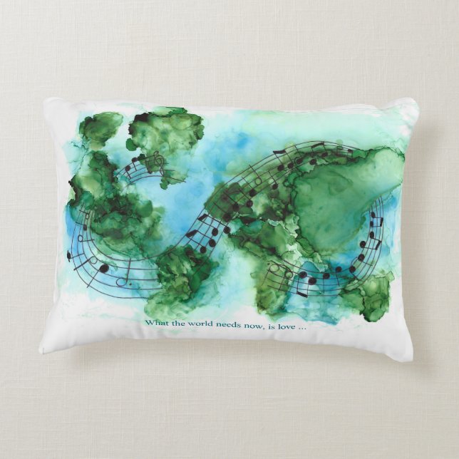 What the world needs now is love... accent pillow (Back)