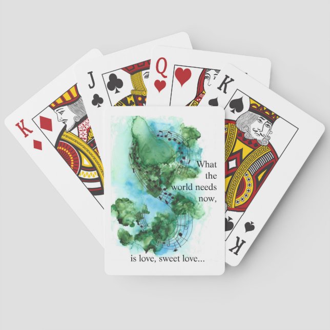 What the world needs now, is love sweet love... playing cards (Back)