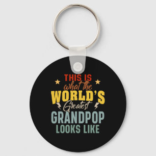 What The World's Greatest Grandpop Looks Like Fath Keychain