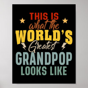 What The World's Greatest Grandpop Looks Like Fath Poster
