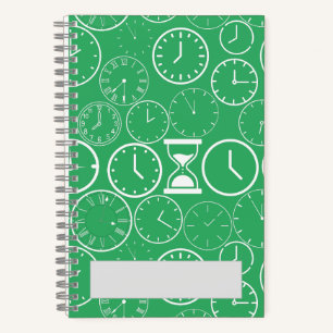 What time is it.b Green BG Notebook