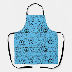 What time is it.wx4 L Blue BG Apron