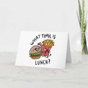 What time is lunch card