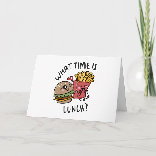 What time is lunch card (Front)
