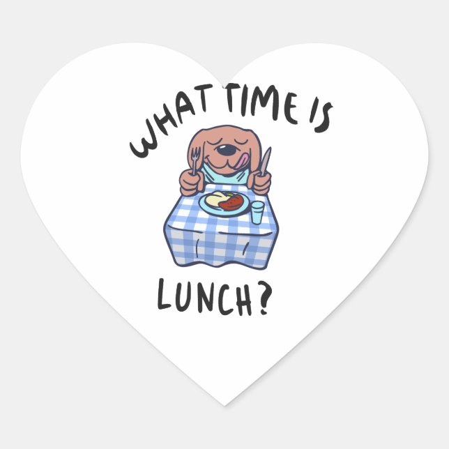 What time is lunch heart sticker (Front)