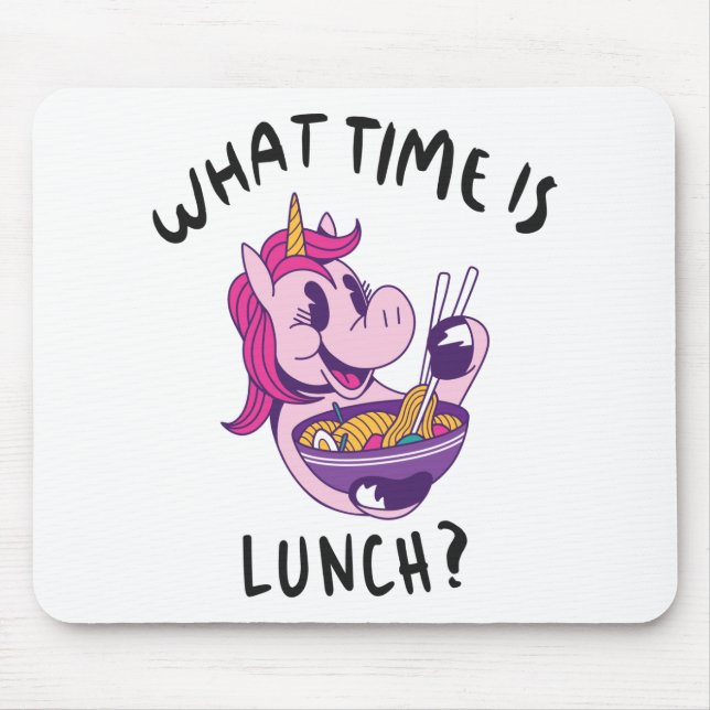 What time is lunch mouse pad (Front)