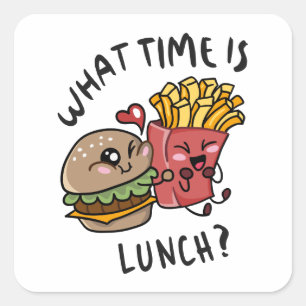 What time is lunch square sticker