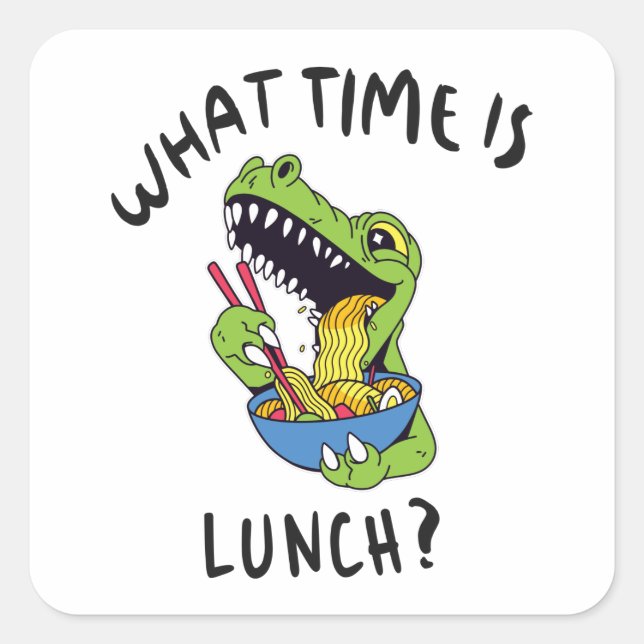 What time is lunch square sticker (Front)