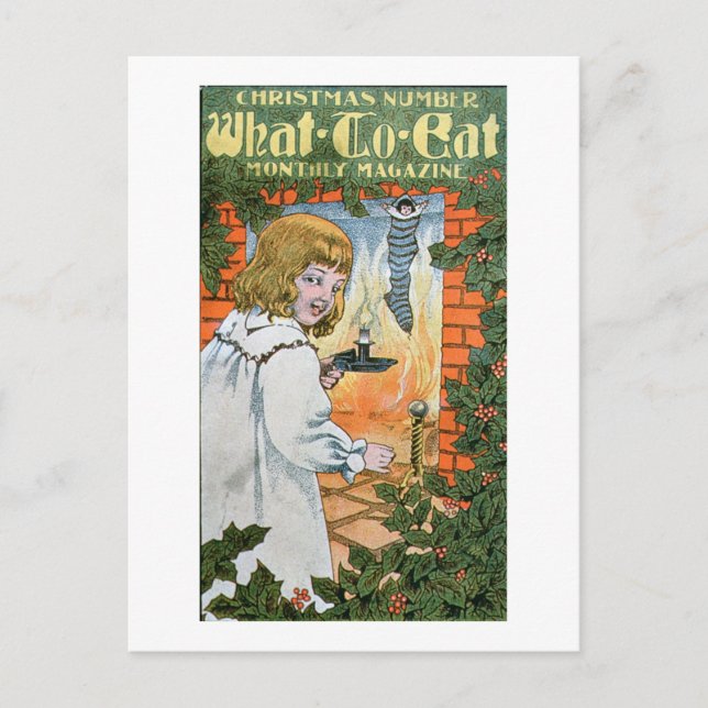'What To Eat Magazine, Christmas Number' (colour l Holiday Postcard (Front)