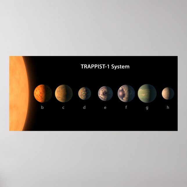 What Trappist-1's Seven Planets Might Look Like. Poster (Front)