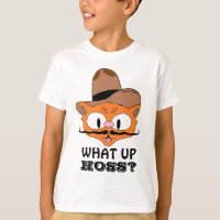 What Up Hoss? (What's Up?) Moustache Cat