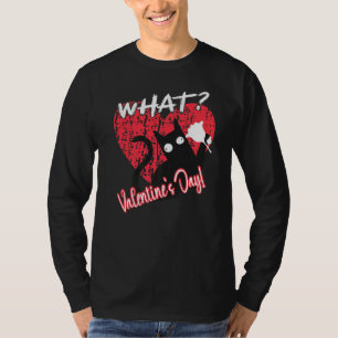 What Valentine's Day Heart With Cat And Rose  Cats T-Shirt