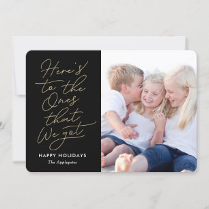 What We Got EDITABLE COLOR Holiday Photo Card