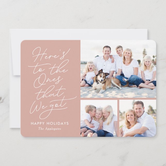 What We Got EDITABLE COLOR Holiday Photo Card (Front)