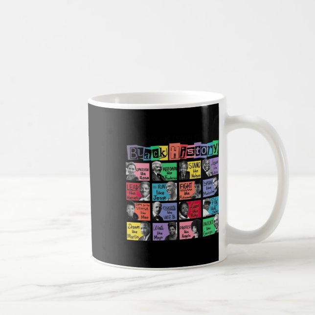 What We Learn From Black History Sticker  Coffee Mug (Right)