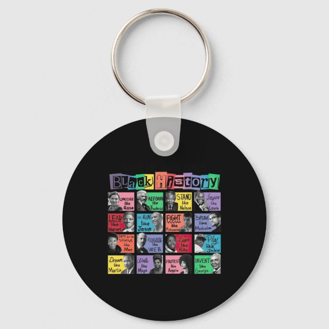 What We Learn From Black History Sticker  Keychain (Front)