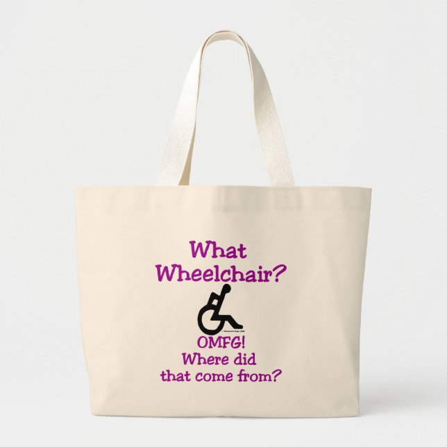 What Wheelchair Large Tote Bag (Front)