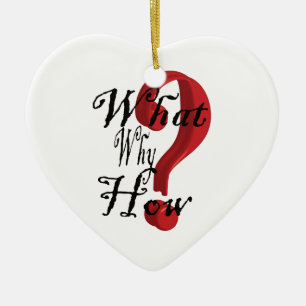 what why how Question Mark Ceramic Ornament
