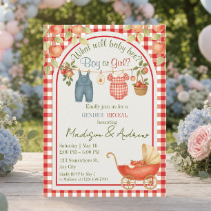 What Will Baby Be Apple Orchard Gender Reveal Invitation