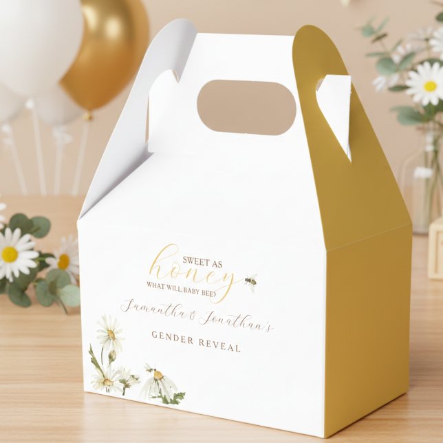 What Will Baby Be Gender Reveal Favor Box (Honey Bee Gender Reveal Favor Box)
