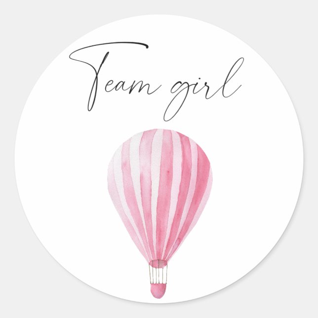 What will baby be team girl classic round sticker (Front)