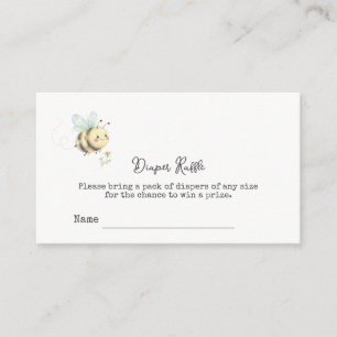  What Will Baby Bee? Gender Diaper Raffle Ticket  Enclosure Card
