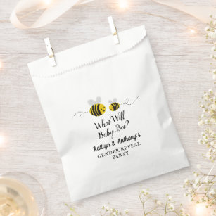 What Will Baby Bee Gender Reveal Party Favour Bag