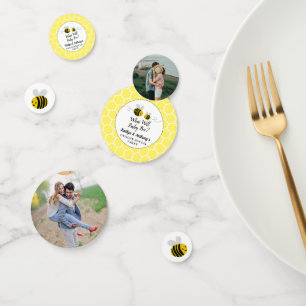 What Will Baby Bee? Gender Reveal Party Photo Confetti
