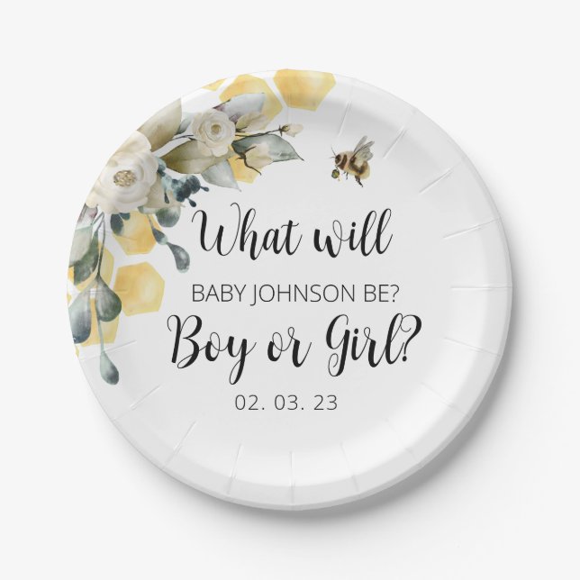 What will baby bee Paper Plate. Paper Plate (Front)
